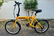 จักรยานพับได้ญี่ปุ่น - ล้อ 20 นิ้ว - Single Speed - Hummer - สีเหลือง [จักรยานมือสอง]