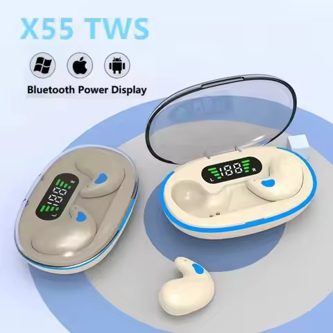Mini Invisible Sleep Earphones X55 TWS Wireless Bluetooth 5.3 Headphones Hidden Noise Reduction Head