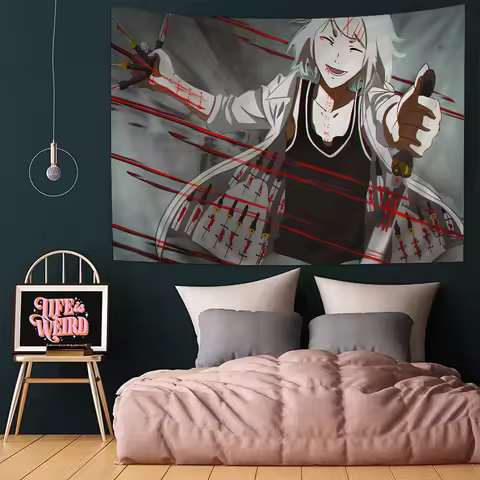 Tokyo Ghoul Juuzou Suzuya Anime Printed Large Wall Tapestry Art Decor for Study Room, Home, Dorm, Da