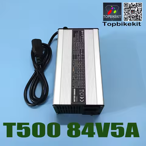 T500 84V5A Charger eBike 84V 5A 72V 5A Li-ion Battery Charger for 20S 10AH-40AH 18650 Battery Charge