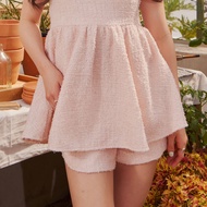 lookbooklookbook emmie shorts pink tweed กางเกงขาสั้น สีชมพู