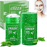 Pack of 2 Green Tea Mask Stick for Face, Green Tea Deep Cleanse Mask, Blackhead Remover with Green Tea Extract, Moisturising Face