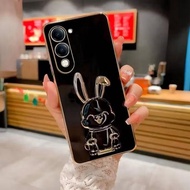 Softcase VIVO Y04 Y04s Premium Case Free Rabbit Phone Holder