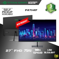 TITAN ARMY 27” Slim VA 75Hz 1ms Flat Computer Monitor (P27H2F)-FHD/ELED /low bluelight/ VGA/display/