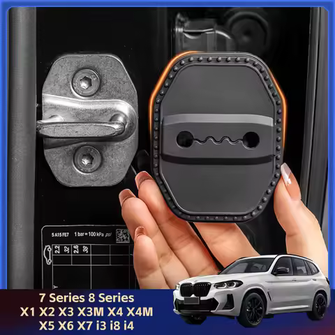 2/4Pcs Silicone Car Door Lock Cover Protective Decoration Case For BMW 7 Series 8 Series X1 X2 X3 X3