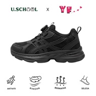 💰Ready Stok💰 Saiz 31-40 Kasut Sekolah Hitam [Butang Berputar] Black School Shoes [Rotating Button]