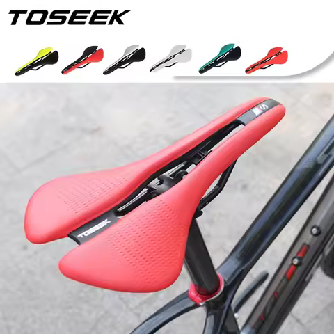 Toseek Bicycle Cushion Lightweight Cycling Saddle Comfortable Long Distance Bike Seat 185g Road Moun