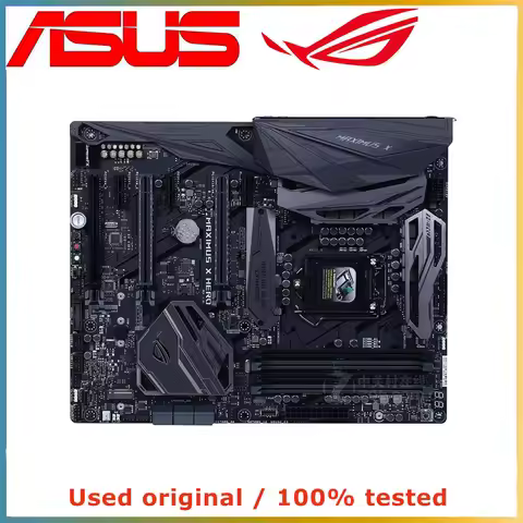For ASUS ROG MAXIMUS X HERO board Z370 supports i5-9400F i5-9600K i7-9700K 9900K CPU DDR4 NVME M.2 L