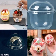 Dessert Cup Dessert Box Minuman Puding Ice Cream Yogurt Cake 25 pcs / Cup Plastik 10 oz Plus Tutup L