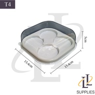 [Bundle] 50pcs Premium Plastic Tart Box / Tart Box / Mochi Box with Clear Lid