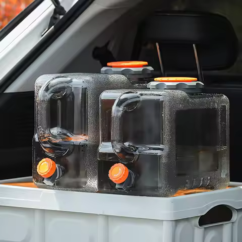 5L/8L/12L/18L/22L/25L Camping Water Jug with Spigot Water Container Portable Water Storage for Outdo