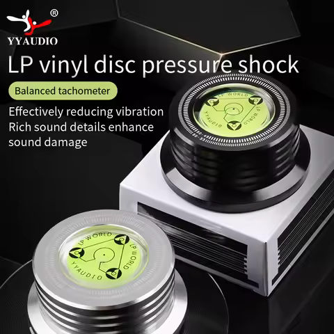 YYAUDIO Universal 50Hz LP Vinyl Record Player Disc Turntable Stabilizer With Level Aluminum Alloy We