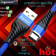 LAQAWEI Micro USB Cable 1 miter 3A Fast Charging Data USB Cable For Android Pengecas Kabel Accessori