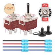 4Pin Reverse Polarity Toggle Switch 2PCS 12V Momentary Rocker Switch 30A on Off on DPDT 3 Position W
