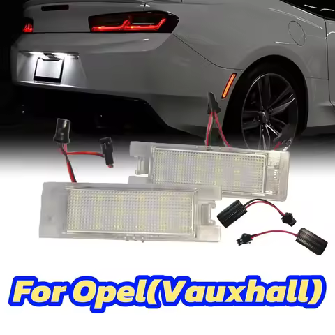 2pcs License Plate Lights LED For Opel(Vauxhall) Adam 13-19 Insignia 09-17 Zafira B 05.7-14 Cascada
