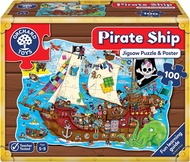 ORCHARD TOYS Pirate Ship จิ๊กซอว์เรือโจรสลัด สีสันสดใส ทั้งหมด 100 ชิ้น ลิขสิทธิ์แท้ นำเข้าจากอังกฤษ