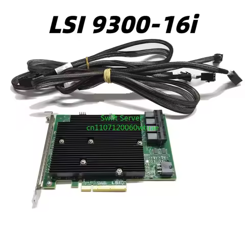 LSI 9300-16i IT Mode 12Gb SAS HBA Controller PCIe X8 for TrueNAS ZFS Storage