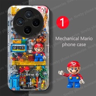 Vivo X200 5G Casing Vivo X200 Pro Casing Mario Glass Shell All-inclusive Shockproof Honeycomb Square