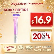 Glad2Glow 3D Peptide + Caffeine Brightening Eye Cream with Berry Extract | Reduce Dark Circles|Plump