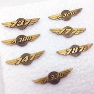 [KEDAI LOKAL ] PREMIUM Boeing 737 747 777 787 Airbus A320 A330 A350 A380 wings Brooches Pin Aviation