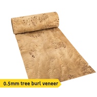 Thickness:0.5mm Natural Poplar Burl Wood Veneer Guitar Body Veneer DIY Wookworking Decorative Materi