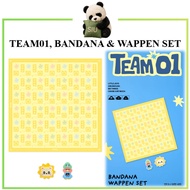TAEYANG TEAM01 Bandana Wappen Set Official Merch LINE FRIENDS Kpop