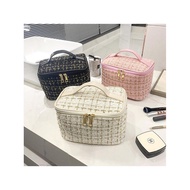 pouch toiletries bag Chanel Style Portable Cosmetic Bag Large Capacity Portable Cosmetic Bag Travel 