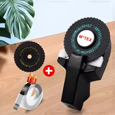 Portable Dymo Label Printer Motex E101 Adhesive 3D Embossing Label Printer DIY 3D Label Tape Similar