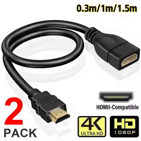 1/2Pcs 4K HDR HDMI-Compatible 2.0 Extension Cable Male to Female High-Speed Extension Cord for PS5 X