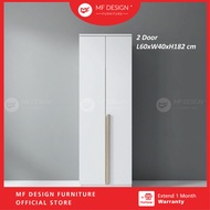 MF DESIGN Hugo 2 DOOR WARDROBE WITH DRAWER cabinet baju Almari storage baju kabinet wardrobe 2 door cabinet storage