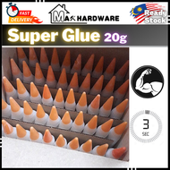 Max Super Glue 20g (3 SECOND GLUE)  Super Glue 502  Gum Cepat Kering 3 sec