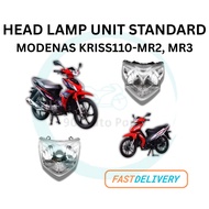 MODENAS KRISS 110 MR2 KRISS 110 MR3 MOTORCYCLE HEAD LAMP UNIT HEAD LIGHT UNIT LAMPU MOTOR STANDARD