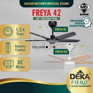 DEKA FIERO Fan FIERO FREYA 42 Inch 5 Blades 24 Speed DC Motor With Remote Control Ceiling Fan Kipas 