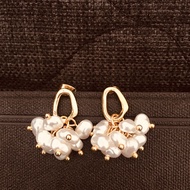 金色珍珠耳环耳钉Golden pearl earrings