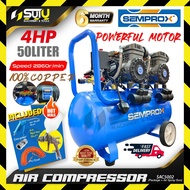 [SET A - SET C]SEMPROX SAC5002 50L 4HP Oil-Free Silent Air Compressor / Kompressor 1490Wx2 2860RPM