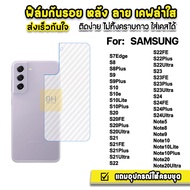 🔥 ฟิล์มหลัง เคฟล่า For Samsung Note20Ultra Note20 Note10 S24Ultra S24FE S24 Plus S23Ultra S23 FE S22