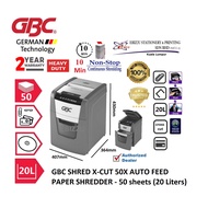 GBC SHRED X-CUT 50X AUTO FEED PAPER SHREDDER - 50 sheets (20 Liters) MESIN PENJILID