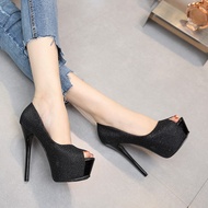 Women's High Heels 12 cm Wedding Shoes Fashion Party Dating 5 cm Waterproof platform Shoes