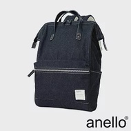 anello CONNY 率性牛仔經典口金後背包 Regular size- 黑色