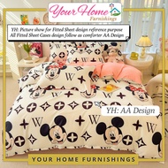 YH Cartoon Bedsheets / Single Size Zip Fitted 芦荟棉床单 / 拉链床单 Cadar Tilam / Berzip:  Mickey Minnie