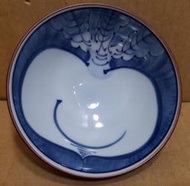 早期日本製良泉窯青花瓷碗 飯碗 -直徑11.5公分-有裂適合擺飾