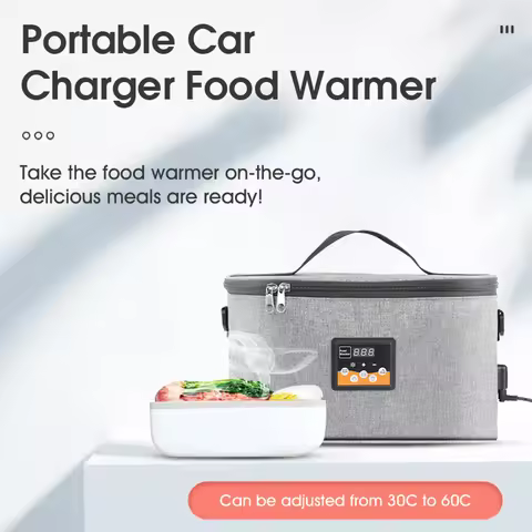 Portable Oven Car Food Warmer Personal Mini Oven with Digital Display 8L Electric Heating Lunch Box 