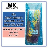 NAZA RIA KIA CARNIVAL 2.5 V6 KRV6 ENGINE TOP & FULL OVERHAUL GASKET SET