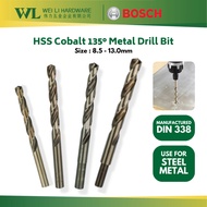 Bosch 8.5-13.0mm HSS Cobalt Metal Drill Bit stainless steel / drill besi mata drill mata korek lubang besi mata tebuk