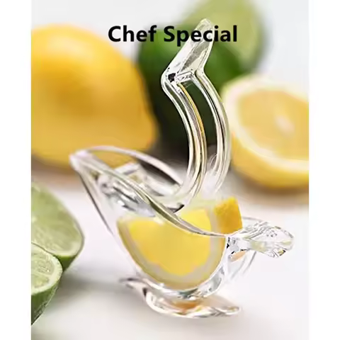 Manual Lemon Squeezer, Acrylic Manual Lemon Slice Squeezer, Bird Lemon Squeezer Portable Transparent