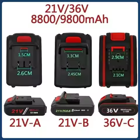 New 21V 36v Battery 9.8Ah Electric drill tool rechargeable lithium battery electric screw driver ele