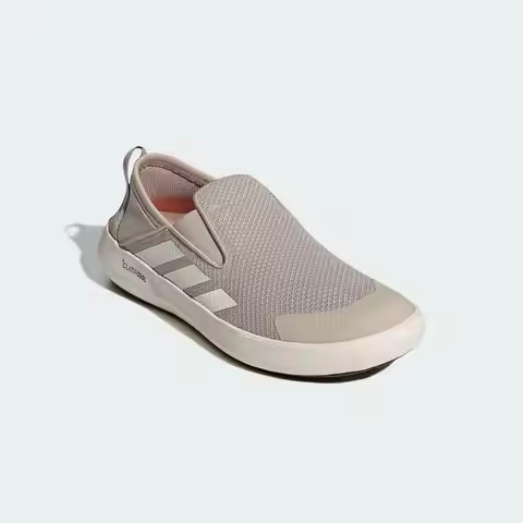 Mens Adidas JR2653 Slip On Water Shoes Platinum Grey Khaki Breathable Outdoor Sneakers