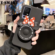 For Sharp Aquos V6 V7 Plus Aquos R9 Pro Sense 4 Lite Case Makeup Mirror Soft Cute Cartoon Camera Sta