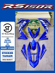 HONDA RS-150R RS150R V2 SUPRA GTR-150 (2) BLUE COVER SET (STICKER TANAM) RAPIDO NEW ACCESSORY AKSESO