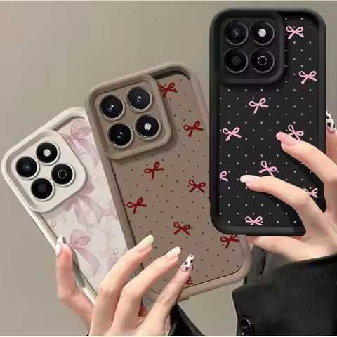 Cartoon Pink Bowknot Soft Case For Huawei Honor X7D X9D X8C X6B X7B X8B X9B X9A X8A X7A X6A X8 400 2